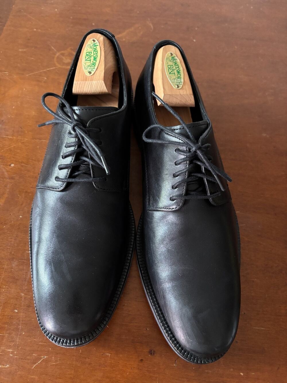 Cole Haan Derby Dress Shoes Black Leather Mens 10
